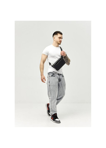 Чоловіча сумка бананка Harvi чорна Sambag (328470349)