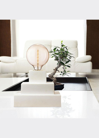 Винтажная настольная лампа MUSE с белым цементным пьедесталом 40 Вт 17.4см Белый No Brand (301221936)