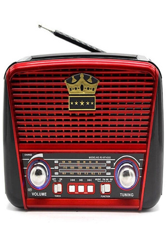 Радіоприймач портативний RX 455 радіо з ліхтарем на акумуляторі Червоний Golon (319205378)