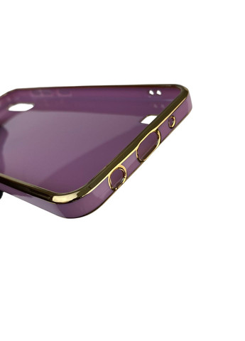 Чохол для Galaxy A10 (SM-A105F) з кільцем-підставкою із золотою окантовкою на самсунг а10 чорничний gs1 Samsung (366235012)