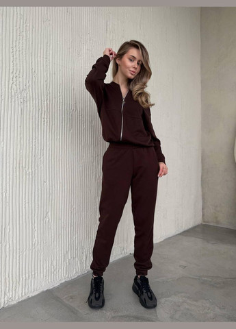 Жіночий весняний костюм з джогерами Шоколад No Brand (326842270)