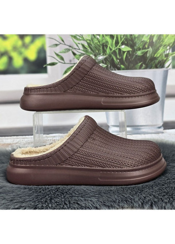 Калоші жіночі без задника шоколадні сабо на хутрі Dago Style (366290161)