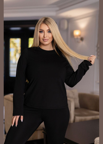 Чорна зимня комплект жіночої термобілизни Fashion Girl