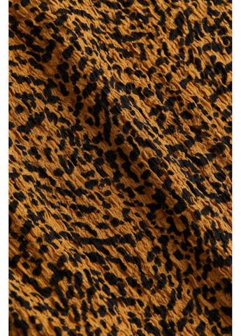 Комбинированное кэжуал платье в принт H&M однотонное