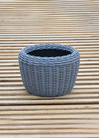 Кашпо 20 літрів (горщик для квітів та рослин),Вазон із штучного ротангу ручної роботи. Handmade (329193708)