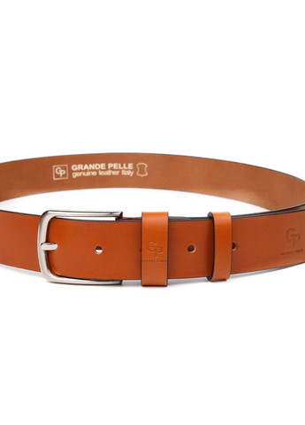 Мужской ремень кожаный 21473 Рыжий Grande Pelle (302972083)