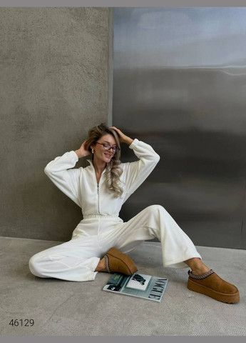 Комбинезон женский на флисе Liton комбинезон-брюки молочный повседневный флис