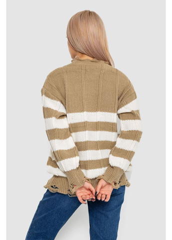 Комбинированный демисезонный свитер женский в полоску, 244ra111 Ager