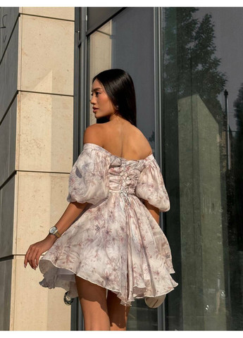 Пудровое платье bali цвет розовые цветы milirud