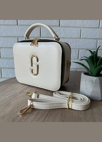 Стильная женская мини сумочка через плечо Marc, каркасная сумка черная белая Jacobs (334730439)