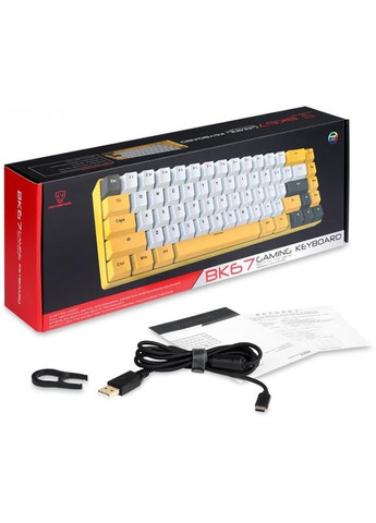 Клавиатура беспроводная BK67 Longhua Blue Yellow (mtbk67ymb) Motospeed (354734012)