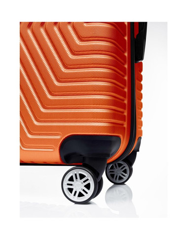 Чемодан Турция Большой (L) ABS пластик На 4-х двойных колесах 120Л ПК019-L Оранжевый Polo (365309802)