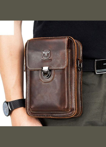 Напоєсна сумка T0075 зі шкіри Crazy Horse з ремінцем BULL (299258586)