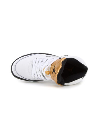 КРОССОВКИ ЖЕНСКИЕ NIKE AIR JORDAN 5 RETRO OLYMPIC WHITE НАЙК АИР ДЖОРДАН No Brand белые демисезоны (368862474)