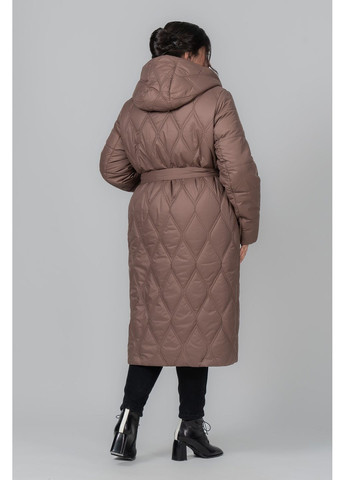 Коричнева демісезонна пальто напівприлеглого силуету all posa (ap102012p) A'll Posa