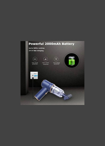 Ручной беспроводной портативный пылесос 2в1 F1 два режима вдув/выдув, 120W, (GK534) Grikey (303727192)