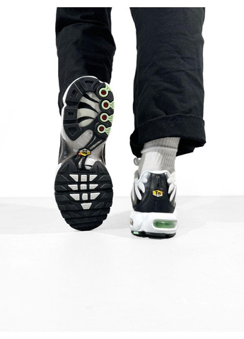 Чорні Осінні кросівки чоловічі nike air max tn plus white black mint найк аір макс тн плюс No Brand