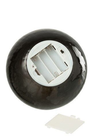 Стеклянный шар новогодний с подсветкой черного цвета диаметр 20 см (57169) J-Line (361440450)