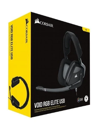 Гарнитура Void RGB Elite USB Premium Gaming Headset with 7.1 Surround Sound Карбоновая (CA-9011203-EU) Corsair (400431496)