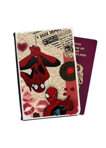 Портмоне - Обкладинка на паспорт, автодокументи з відсіками Марвел #04 Чорний No Brand (317550035)