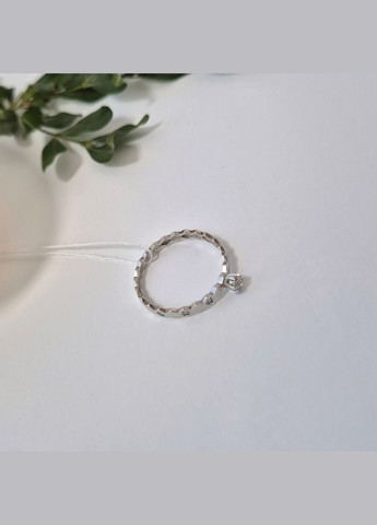 Срібна каблучка з Білим каменем розмір срібло 925 проби Родоване 1532к 1.28г No Brand (329189900)