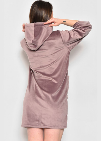 Халат жіночий напівбатальний велюровий пудрового кольору Let's Shop (280938020)