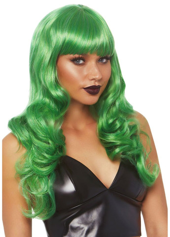 Хвиляста перука Misfit Long Wavy Wig Green, довга, реалістичний вигляд, 61 см CherryLove Leg Avenue (282708970)