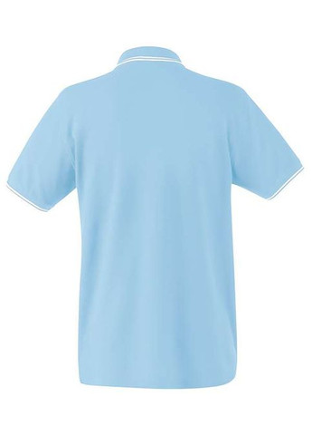 Голубая футболка поло мужская premium tipped polo (0630320rss) с коротким рукавом Fruit of the Loom