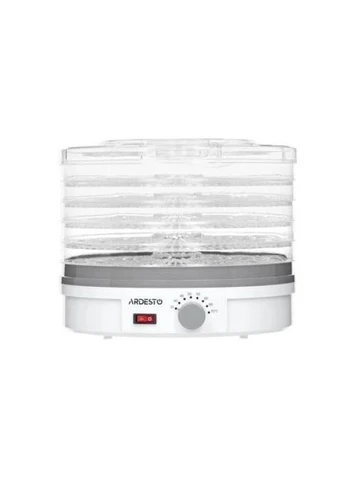 Сушарка овочів та фруктів FDB-5320 White, 245W, керування механічне, 5 лотків, висота сушильного піддону 3см, діаметр 32см, Ardesto (395348260)