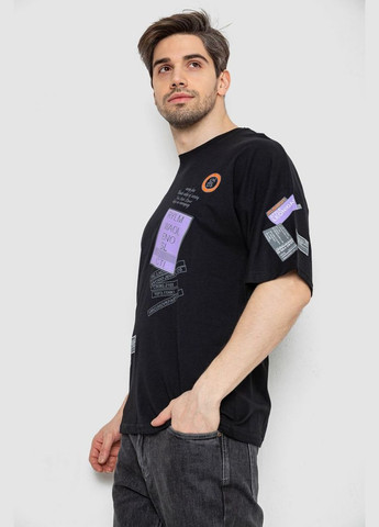 Черная футболка мужская с принтом. Andi