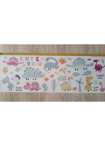 Виниловые наклейки Динозавры на отдыхе (лист 30 х 80 см) б249-23 SJL No Brand (358901506)