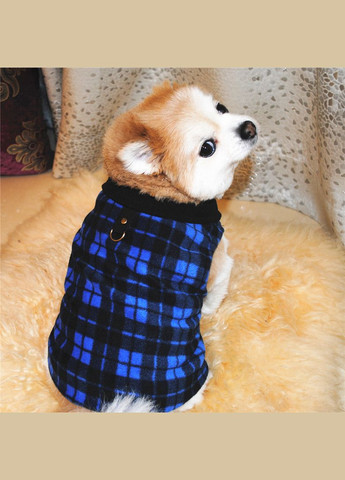 Жилетка для котів з кільцем Pet Style "Клітинка" Синя XL No Brand - (323231863)