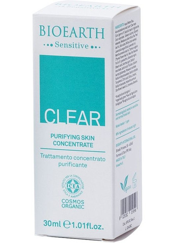 Очищуючий крем для проблемної та комбінованої шкіри обличчя Senstive Clear Purifying Face Cream 50ml (1343859-9567387) Bioearth (368616257)