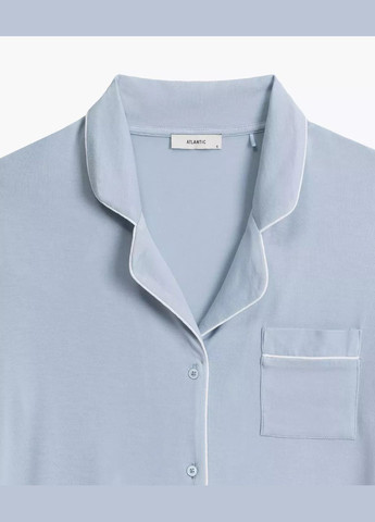 Голубая всесезон женская пижама рубашка + брюки Atlantic