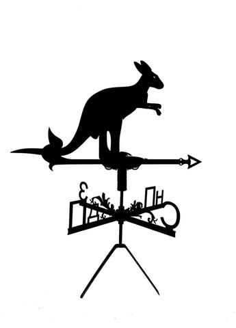 Флюгер Кенгуру, флюгер на дах з металу 2 мм. No Brand (368896449)