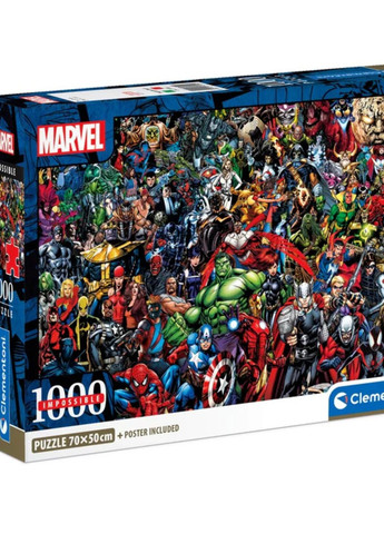 Пазл Marvel Супергерои Марвел - 1000 шт.(39709)+постер внутри Clementoni (285875343)
