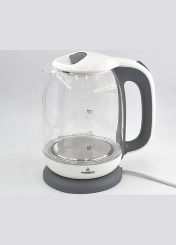 Електричний дисковий скляний чайник Crownberg CB 9121 електричний чайник з підсвічуванням Maestro (296925531)