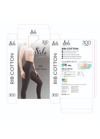 Колготки жен. nero-2 Siela RIB COTTON 300 (365290136)