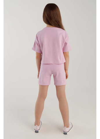 Розовый демисезонный костюм для девочки Dinomin