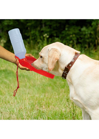 Дорожная поилка, 26см, 500мл, красная Ferplast (353687984)