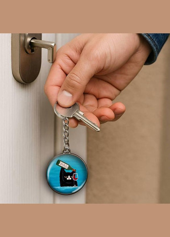 Набор подвеска (кулон) и брелок Кот No Brand (332633440)