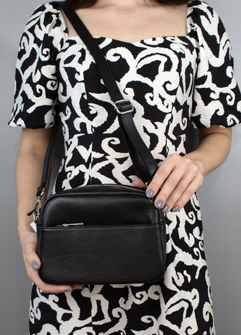 Сумка женская кожаная через плечо 03433 черная Virginia Conti (301765862)