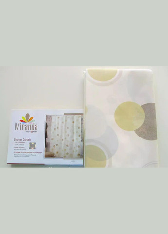 Штора для ванної кутова тканинна "Міранда" 180х200 см турецька Circle beige Miranda (342111894)