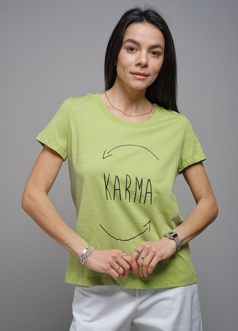 Зелена літня жіноча футболка карма 103103 Power