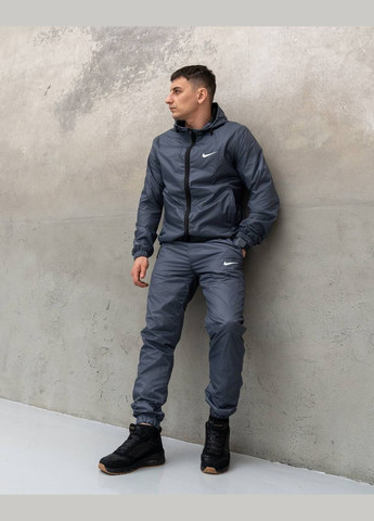 Графитовый демисезонный костюм водоотталкивающая европлащевка подкладка – нейлон No Brand