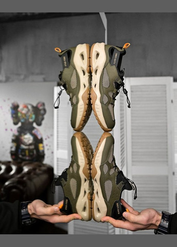 Оливковые (хаки) летние стильные мужские кроссовки сетка хаки Freedom