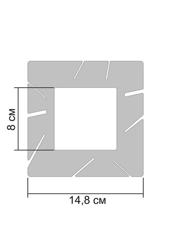 Акрилова наклейка дзеркальна під вимикач декоративна інтер'єрна №6 Срібло 1 шт. Ваша Світлість (366334561)