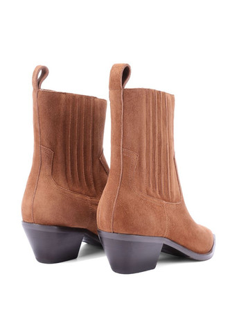 Осенние женские ботинки jc075-1a коричневый велюр MIRATON тканевые