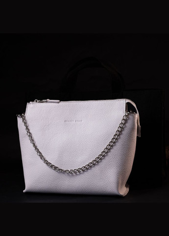 Сумка жіноча шкіряна через плече 11654 Біла Grande Pelle (302007684)