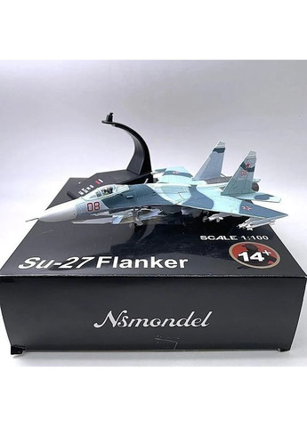 Модель літака винищувача Су-27 метал масштаб 1:100 No Brand (365039370)